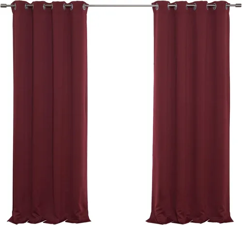 Miniatura 31 de Best Home Fashion Cortinas opacas con aislamiento térmico, ojales de acero inoxidable y níquel, color rosa bebé, 52 pulgadas de ancho x 63 pulgadas
