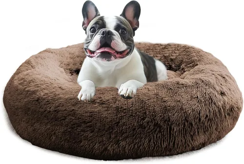 Miniatura 32 de JOLLYVOGUE Cama Calmante para Perros Pequeños - Cama para Perros Pequeños en Forma de Dona Lavable de 23 Pulgadas para Gatitos y Cachorros, Camas