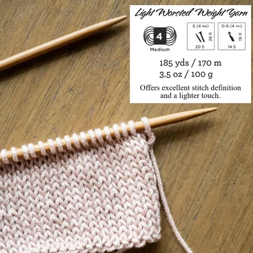 Miniatura 4 de Lion Brand Yarn, Hilo ligero mercerizado de algodón 24/7 para tejer, ganchillo y manualidades, Almirante, 1 paquete, 185 yardas de fibra natural