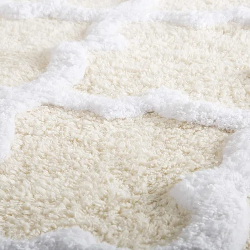 Miniatura 2 de Set de alfombrillas de baño enrejadas de Lavish Home, 2 piezas. Hueso