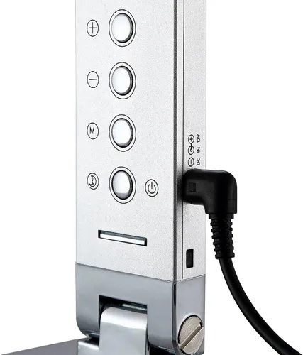 Miniatura 7 de 360 Lighting Jett - Lámpara de mesa moderna de escritorio de 16 1/2 pulgadas de alto con puerto de carga USB y luz nocturna LED de aluminio plateado