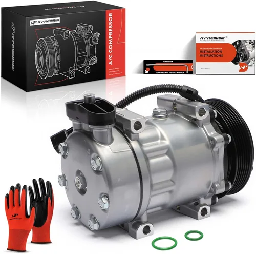 Miniatura 11 de A-Premium Compresor de aire acondicionado con embrague compatible con Kenworth C500 K100E T2000 T600A T800 y Peterbilt