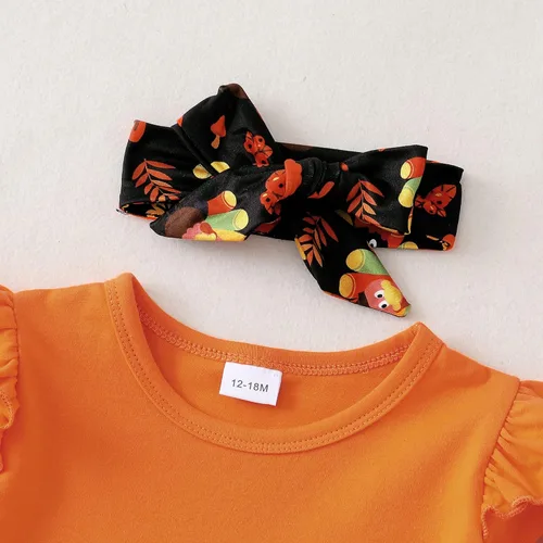 Miniatura 33 de Kucnuzki Conjunto de ropa para bebé niña pequeña, camisa de manga con volantes, pantalón floral, ropa de otoño e invierno para niña