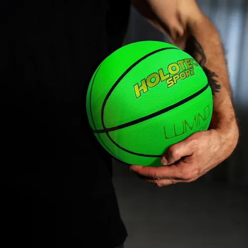 Miniatura 6 de Basketball Glow in The Dark, Cool Glowing Luminous Leather Basketball Indoor Outdoor Size 7/6/5 for Men, Women, Teenager (with Pump)