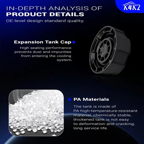 Miniatura 3 de X4XZ 603-332 Tanque de expansión del depósito de refrigerante del motor con tapa para Mini Cooper/BMW 118i 318i i3 i3s i8 Reemplazar # 17137539267