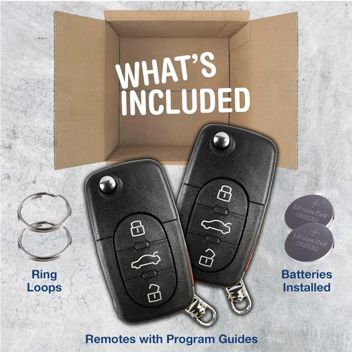 Miniatura 3 de 2X KeylessOption Llavero de Repuesto para Volkswagen VW Beetle Cabrio Golf Jetta Passat de 1998 1999 2000 2001 2002, Control Remoto de Entrada sin