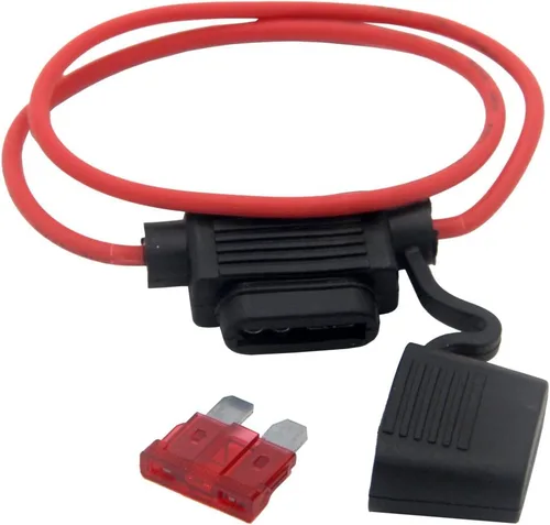 ZOOKOTO - Portafusibles en línea (calibre 16 AWG) para coche con fusible de 10 amperios