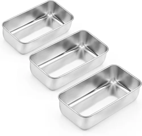 Miniatura 11 de Onader Molde para pan para hornear, sartén profunda de acero inoxidable de 9 x 5 pulgadas