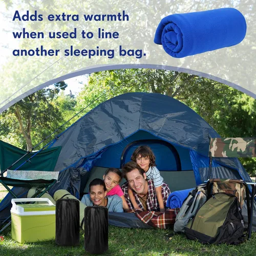 Miniatura 5 de Mixweer 3 piezas de forro polar para saco de dormir para adultos, clima cálido o frío, 75 pulgadas, añade 12 grados Fahrenheit más calor, forro