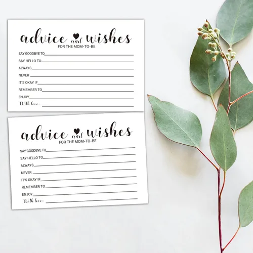 Miniatura 2 de KRUCVOJO 50 tarjetas de consejos y deseos para los futuros padres - Tarjetas de consejos para nuevos padres para actividades de juegos de baby