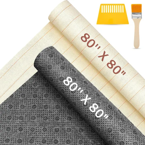 Tudomro 4 piezas de 80 x 80 pulgadas de tela de acolchado grande para alfombras y parte trasera final antideslizante tela de monjes para hacer