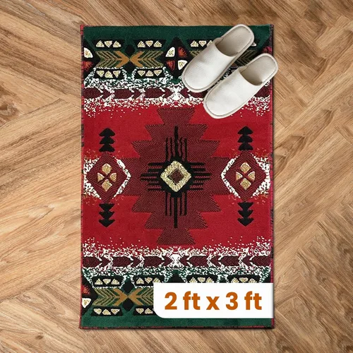 Miniatura 98 de YHSF South West - alfombra estilo nativo americano del suroeste C318 - fácil de limpiar, gruesa, suave, duradera, alfombra inspirada en tribus