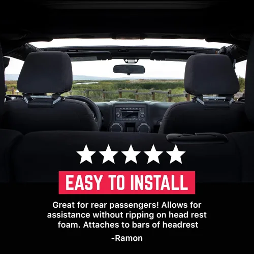 Miniatura 7 de GPCA GP BackGrip Pro - Manija para reposacabezas de automóviles, Jeeps, camiones y más, asas de agarre para asiento trasero y empuñaduras, Gris