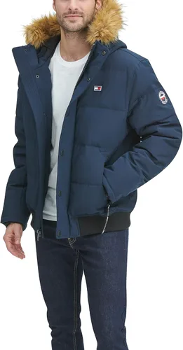 Miniatura 6 de Tommy Hilfiger Chaqueta Bomber de Esnórquel Acolchada de Tela Ártica para Hombre (Estándar y Tallas Grandes)