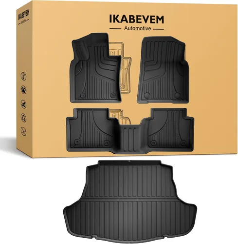 Miniatura 15 de IKABEVEM Alfombrillas compatibles con Toyota Camry 2018-2024 (no compatibles con modelos híbridos o AWD) – Forros de suelo de TPE de 1ª y 2ª fila