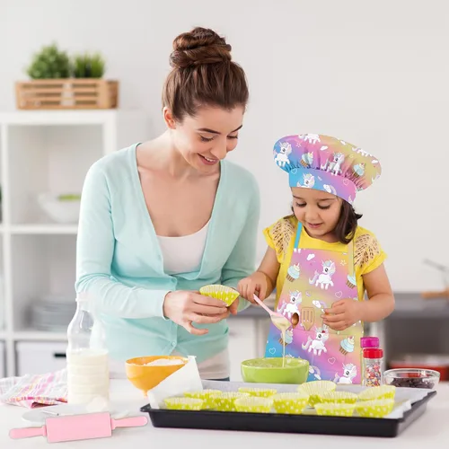 Miniatura 2 de Delantales para Niños para Niñas Delantales para Niños Pequeños con Bolsillos para Niños Cocinar Hornear Pintar Manualidades Arte Jardinería Caballo