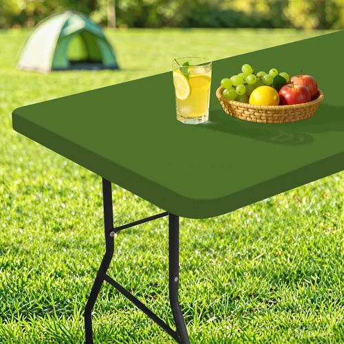 Miniatura 16 de homing Mantel cuadrado ajustable de poliéster impermeable, protector de mesa lavable para picnic, campamento, al aire libre (negro, 34 x 34 pulgadas)