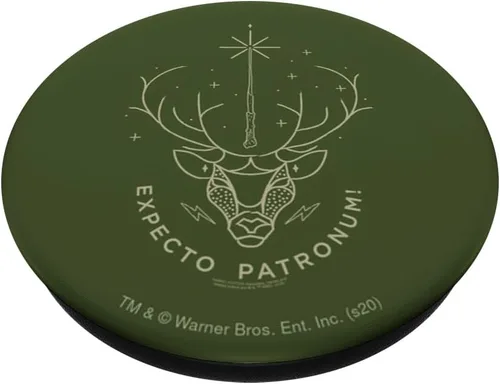 Miniatura 2 de Harry Potter Expecto Patronum! PopSockets agarre y soporte para teléfonos y tabletas, Negro