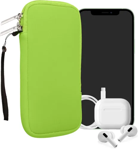 Miniatura 100 de kwmobile Funda universal para teléfono tamaño XS - 3,5/4 pulgadas - Funda de neopreno para teléfono inteligente con cremallera - Funda impermeable