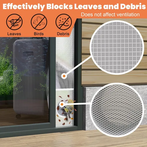 Miniatura 7 de GCGOODS Kit de ventilación de puerta de CA con protector de hojas de malla para aire acondicionado portátil, kit de sellado de ventana