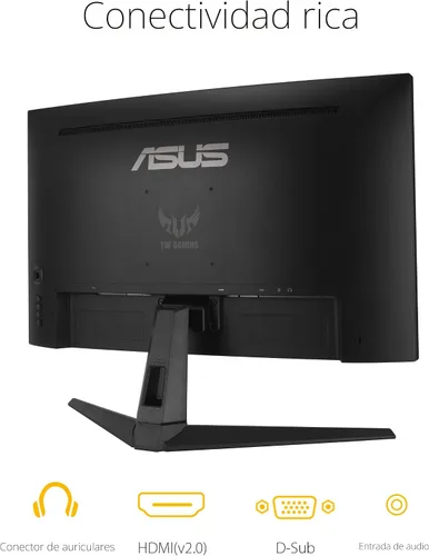Miniatura 5 de ASUS TUF Gaming VG27VH1B - Monitor curvo de 27 pulgadas, 1080P Full HD, 165Hz (soporta 144 Hz), desenfoque de movimiento extremadamente bajo