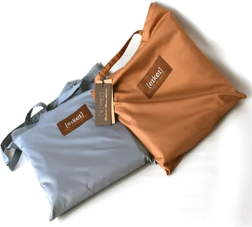 Miniatura 7 de Juego de ropa de cama de lujo de algodón egipcio, de color liso, de satén de alta densidad de hilos largos, sedoso, suave, transpirable, de primera