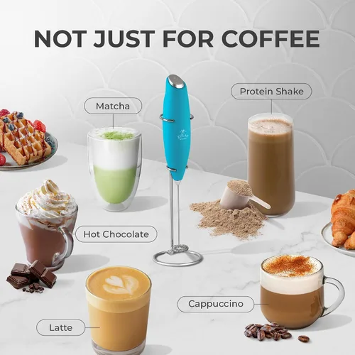 Miniatura 138 de Zulay Milk Boss Espumador de leche potente manual, hace espuma para latte, batidor para mezclar bebidas, café, miniespumador para capuchino, frappé