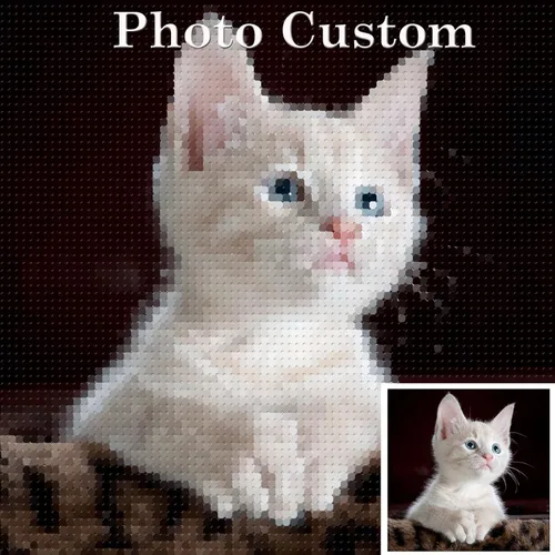 Miniatura 11 de Pinturas de diamantes personalizadas, arte de diamantes personalizado 5D de la foto, imagen privada personalizada para adultos, regalos, familia