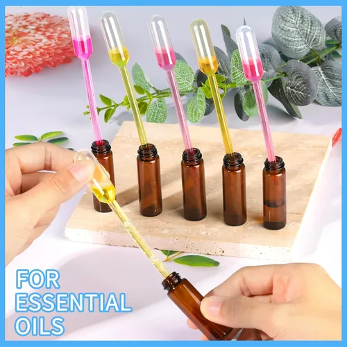 Miniatura 4 de Teenitor Pipetas de transferencia de 1 ml, cuentagotas para los ojos, 50 piezas de pipetas de plástico, pipetas de transferencia y cuentagotas