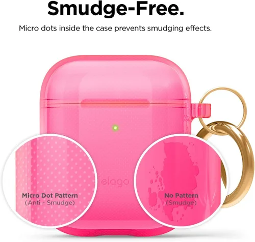 Miniatura 5 de Elago - Funda con llavero para audífonos AirPods 1 y 2 de Apple Rosado neón