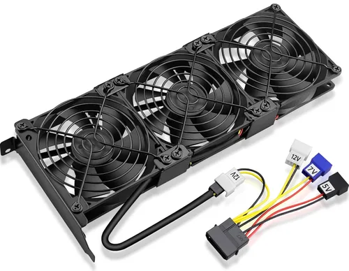 Miniatura 10 de GDSTIME Ventiladores de tarjeta gráfica, Enfriador de tarjeta gráfica, Enfriador de tarjeta de video, ranura PCI Dual 3.543 in 3.622 in