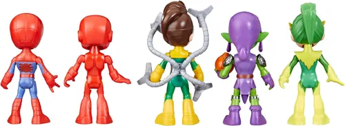 Miniatura 13 de Spidey y sus increíbles amigos Hasbro Marvel, paquete de amigos y enemigos, 5 figuras de acción, 4 pulgadas, juguetes de superhéroes preescolares