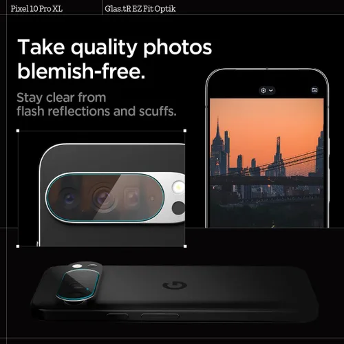 Miniatura 6 de Spigen Protector de pantalla y lente de cámara [Glas.tR EZ Fit Optik] diseñado para Pixel 10 Pro XL [compatible con carcasas] - 2