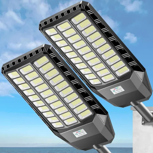 Miniatura 7 de Deepn Luz solar de calle, luces solares de grado comercial para exteriores IP67 impermeable, luces LED de seguridad de inundación de 8700 W, sensor