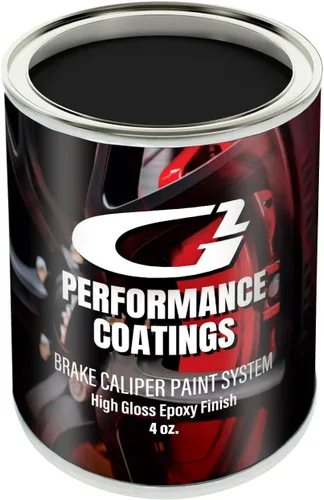 Miniatura 6 de Kit de pintura para pinzas de freno G2 de alta temperatura - Alto brillo, resistente al desgaste y al calor, sistema de pintura epoxi - Se seca Negro