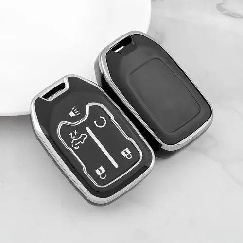 Miniatura 3 de Funda para llavero Chevrolet con llavero de TPU suave para llave de automóvil, protección de 360 grados para GMC Suburban Tahoe Silverado Terrain