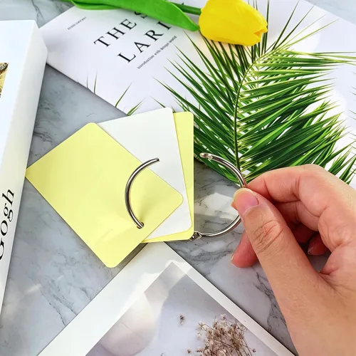 Miniatura 8 de KTOJOY 2 pulgadas (paquete de 15) anillos de libro de hojas sueltas, con metal niquelado para llaves y tarjetas de índice, para escuela, hogar u
