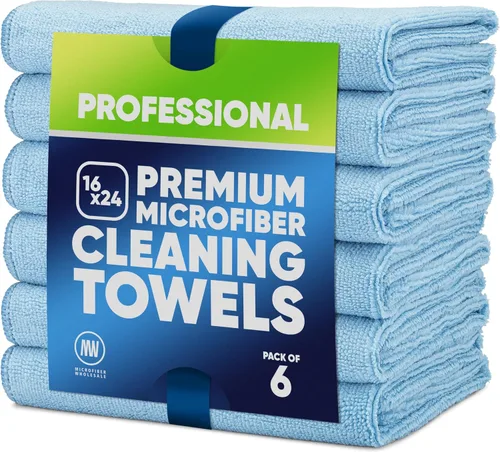 Miniatura 13 de Microfiber Wholesale Toallas de microfibra Pro Multi Surface de 16" x 24" Paquete de 6 (negro)