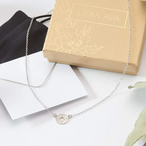 Miniatura 4 de Dear Ava Collar de regalo para mujeres y niñas, colgante de joyería moderna ajustable, idea de regalo de amor para ella con tarjeta sincera, regalos