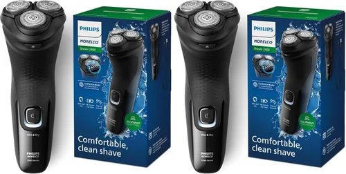 Miniatura 15 de Philips Norelco Shaver 2400 Series, afeitadora eléctrica en seco y húmedo, recortadora emergente, tapa P, negro profundo, modelo X3001/90