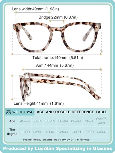 Miniatura 4 de LianSan Lentes de lectura para mujer - Elegantes lentes de lectura para computadora con bloqueo de luz azul y bisagra de resorte (leopardo, 1.0x)
