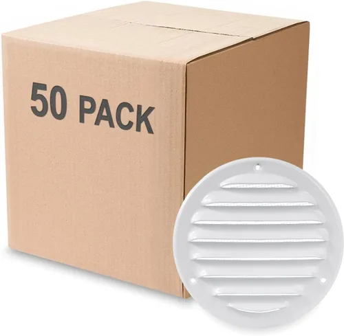 Miniatura 10 de Cubierta para salida de ventilación – Ventilación redonda de Soffit – Rejilla de ventilación – Cubierta de rejilla – Malla mosquitera integrada