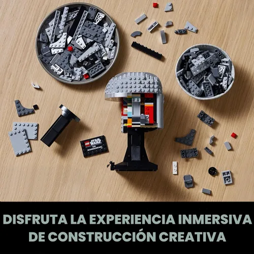 Miniatura 4 de LEGO Star Wars The Mandalorian Helmet 75328 Kit de modelo para construir, juego de decoración coleccionable para adultos, hombres, mujeres, mamá
