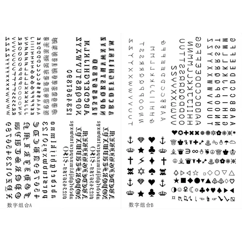 30 hojas de calcomanías temporales para tatuajes del alfabeto, tatuajes de dedos, letras negras en inglés, nombre de bricolaje, tatuajes de corona,