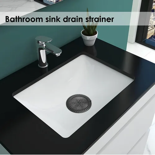 Miniatura 7 de Huntonry Atrapador de Pelo para Ducha y Bañera, Protector de Drenaje para Bañera y Lavabo, Plano y Redondo, Negro