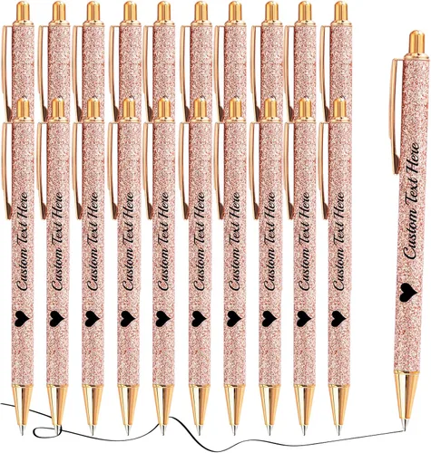 Miniatura 21 de Aolun 10 bolígrafos personalizados con nombre, bolígrafo retráctil con mensaje de texto para mujeres, enfermeras, escritura, cumpleaños, graduación
