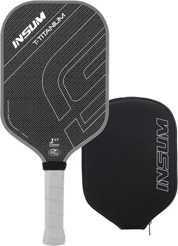 INSUM Pickleball Paddles, Carbon Fiber Pickleball Paddle with Power Polymer Core, USAPA Approved, Pro Pickleball Rackets for Ultimate Spin &