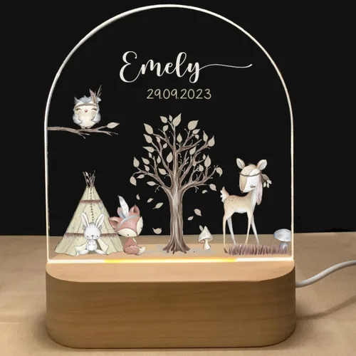 Miniatura 13 de Luz nocturna personalizada para bebés y niños, regalos personalizados con nombre, regalos de bautizo para niñas/niños, lámpara nocturna regulable
