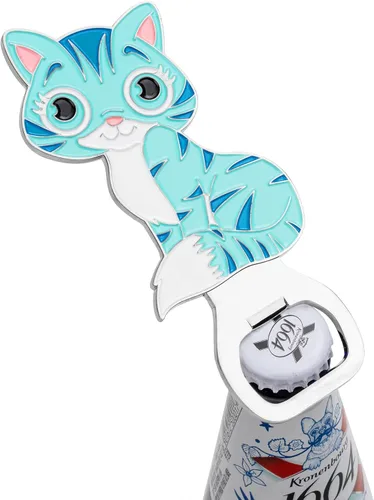 Miniatura 4 de Abrebotellas con forma de gato, abridor de botellas de cerveza, abrebotellas de animales creativos, dureza de aleación de zinc, regalo para papá