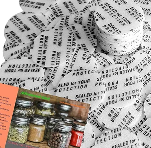 Revestimientos de tapa de sellos activados por par sensibles a la presión, 1.969 in, 30 unidades, fabricados en Estados Unidos, para botellas y